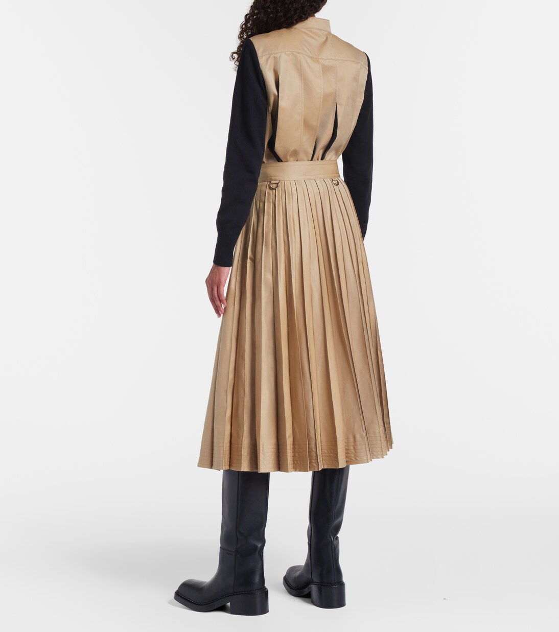 Falda midi de gabardina en mezcla de algodón | Sacai