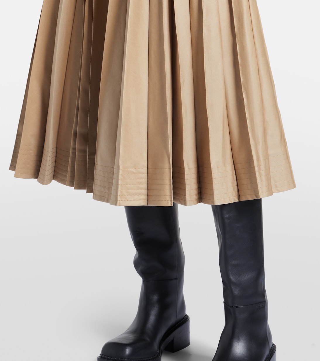 Falda midi de gabardina en mezcla de algodón | Sacai