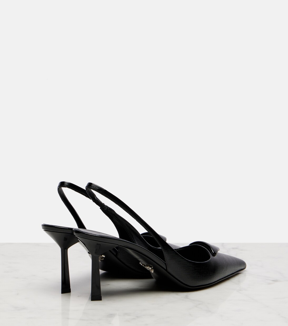 Saffiano leather slingback pumps | Prada