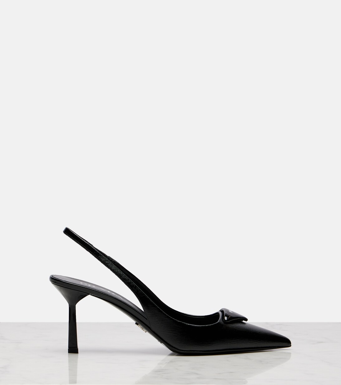Saffiano leather slingback pumps | Prada