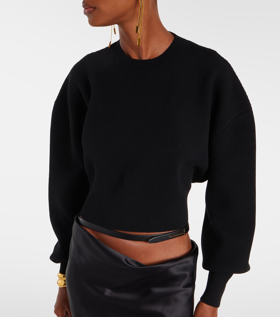 Pullover cropped in misto lana e cashmere | Tom Ford
