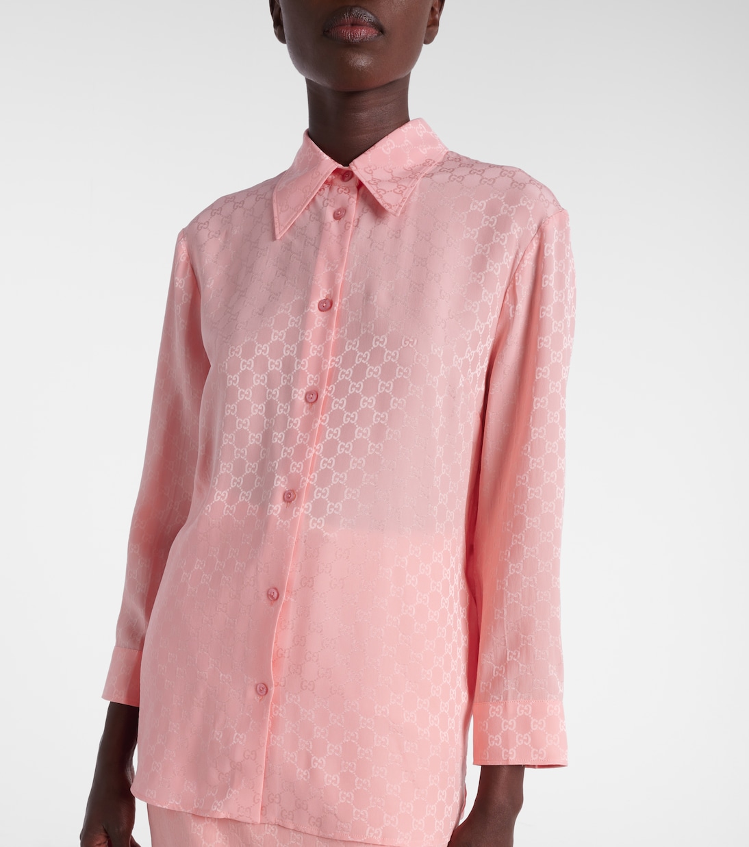 Chemise GG en jacquard de soie | Gucci