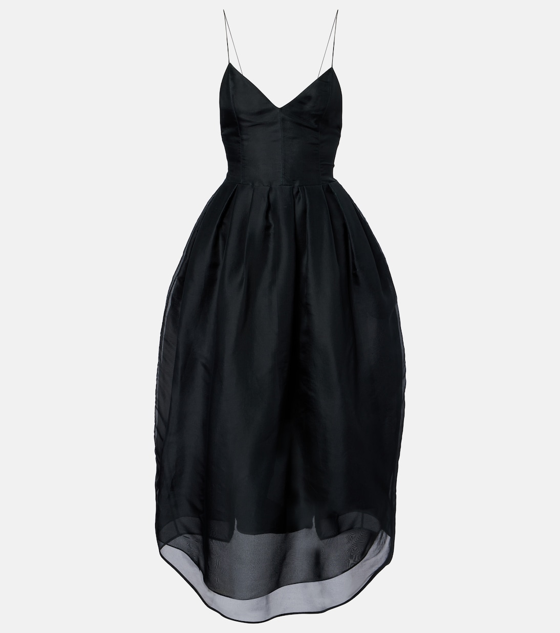 Robe midi Colette en organza de soie | Khaite