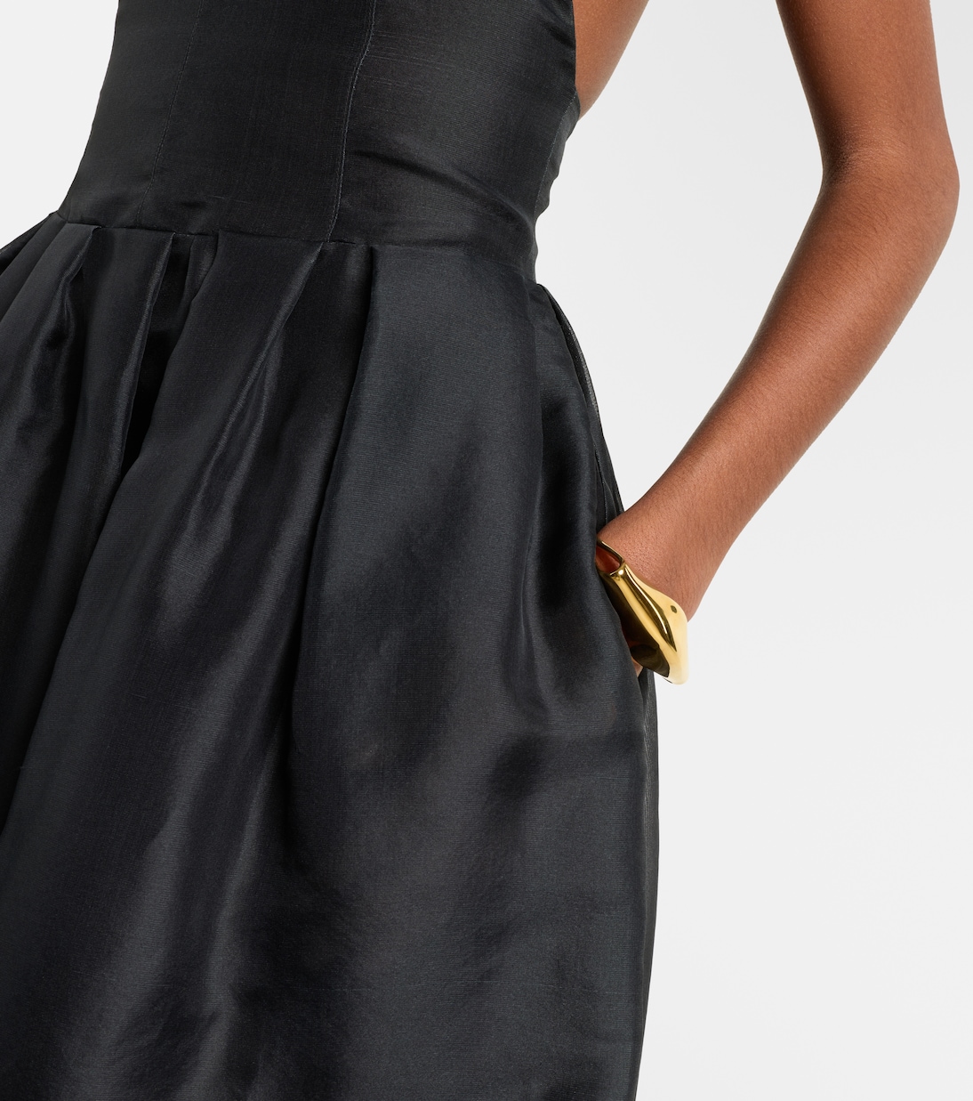 Robe midi Colette en organza de soie | Khaite