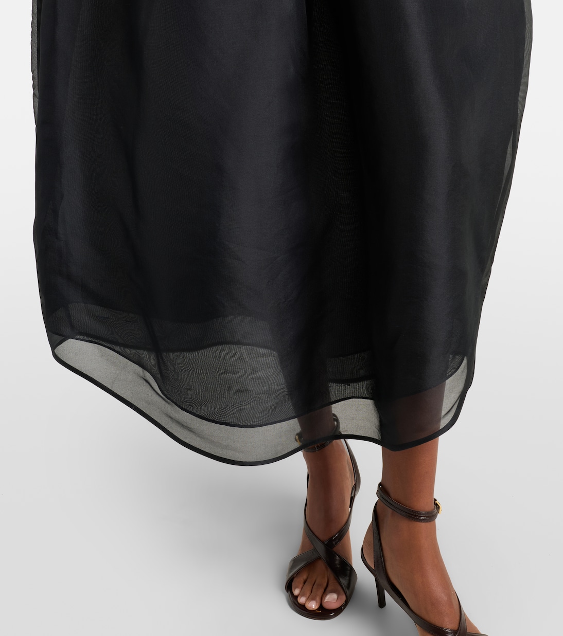 Robe midi Colette en organza de soie | Khaite