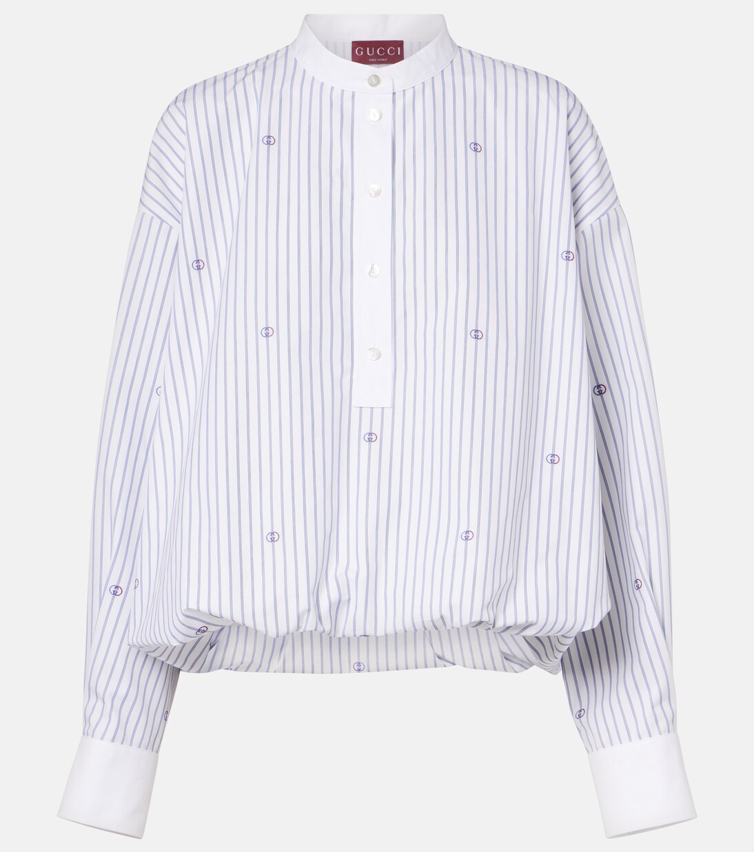 Interlocking G pinstripe cotton shirt | Gucci