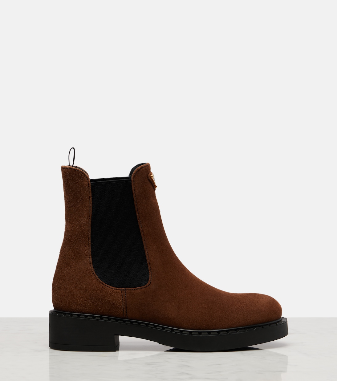 Chelsea Boots Chocolate aus Veloursleder | Prada