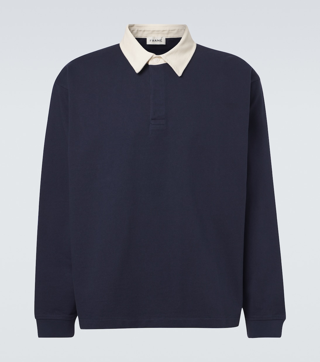 Cotton jersey polo sweater | Frame