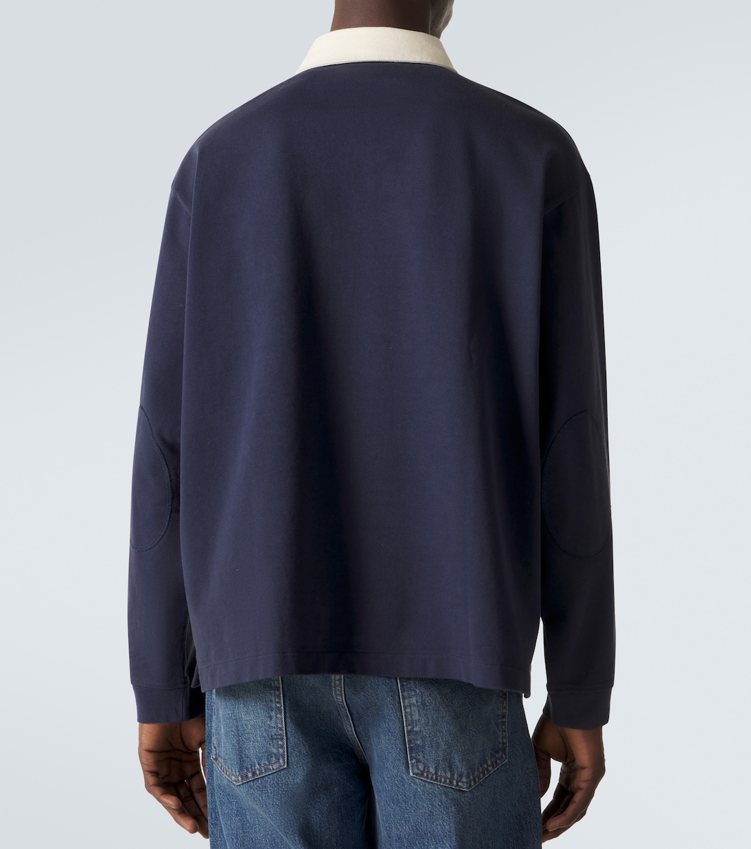 Cotton jersey polo sweater | Frame