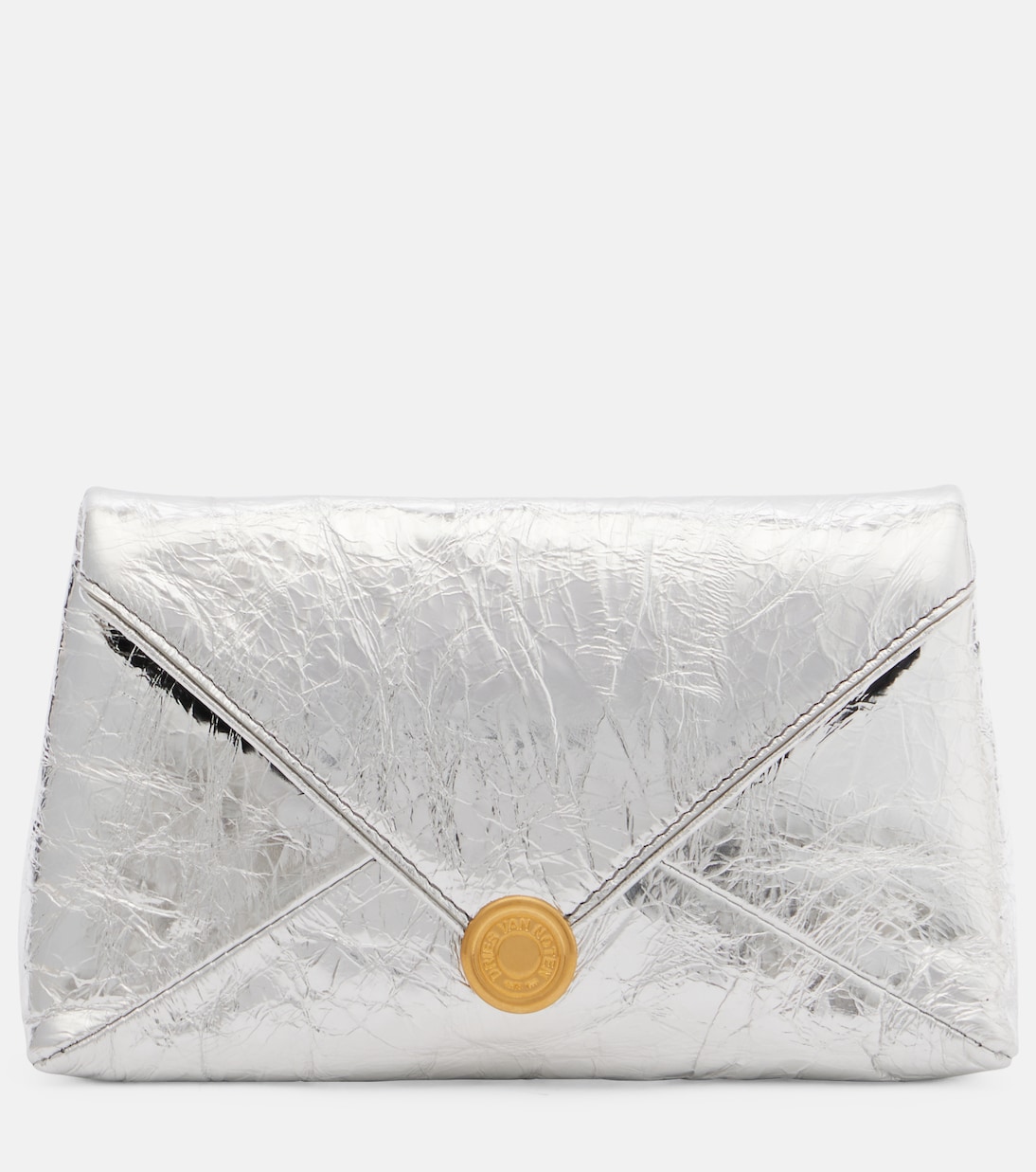 Clutch Envelope Small in pelle metallizzata | Dries Van Noten