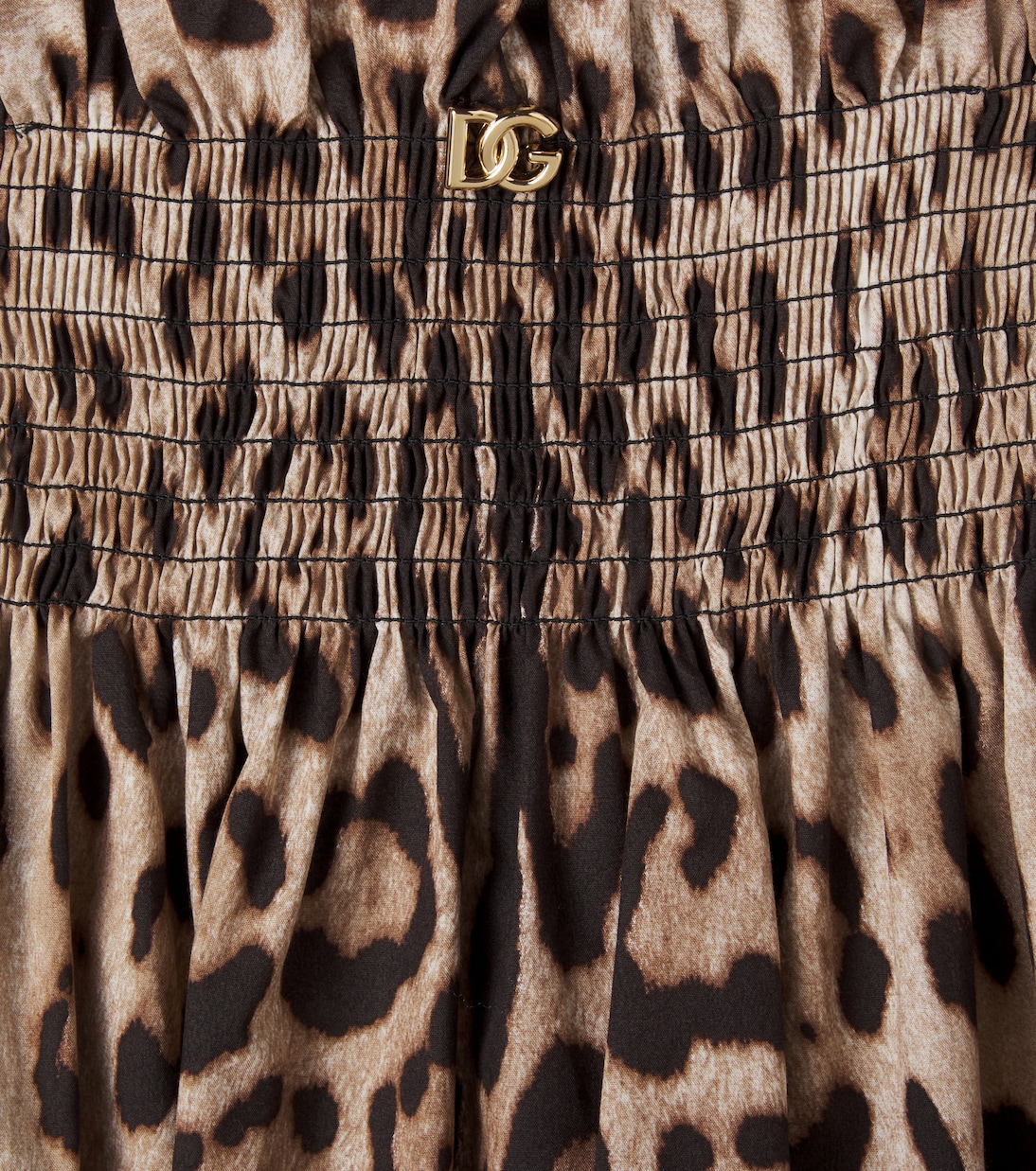 Leopard-print cotton dress | Dolce&Gabbana Kids
