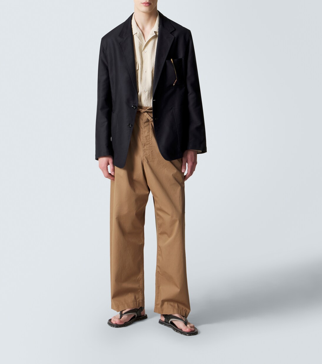 Cotton twill wide-leg pants | Lemaire