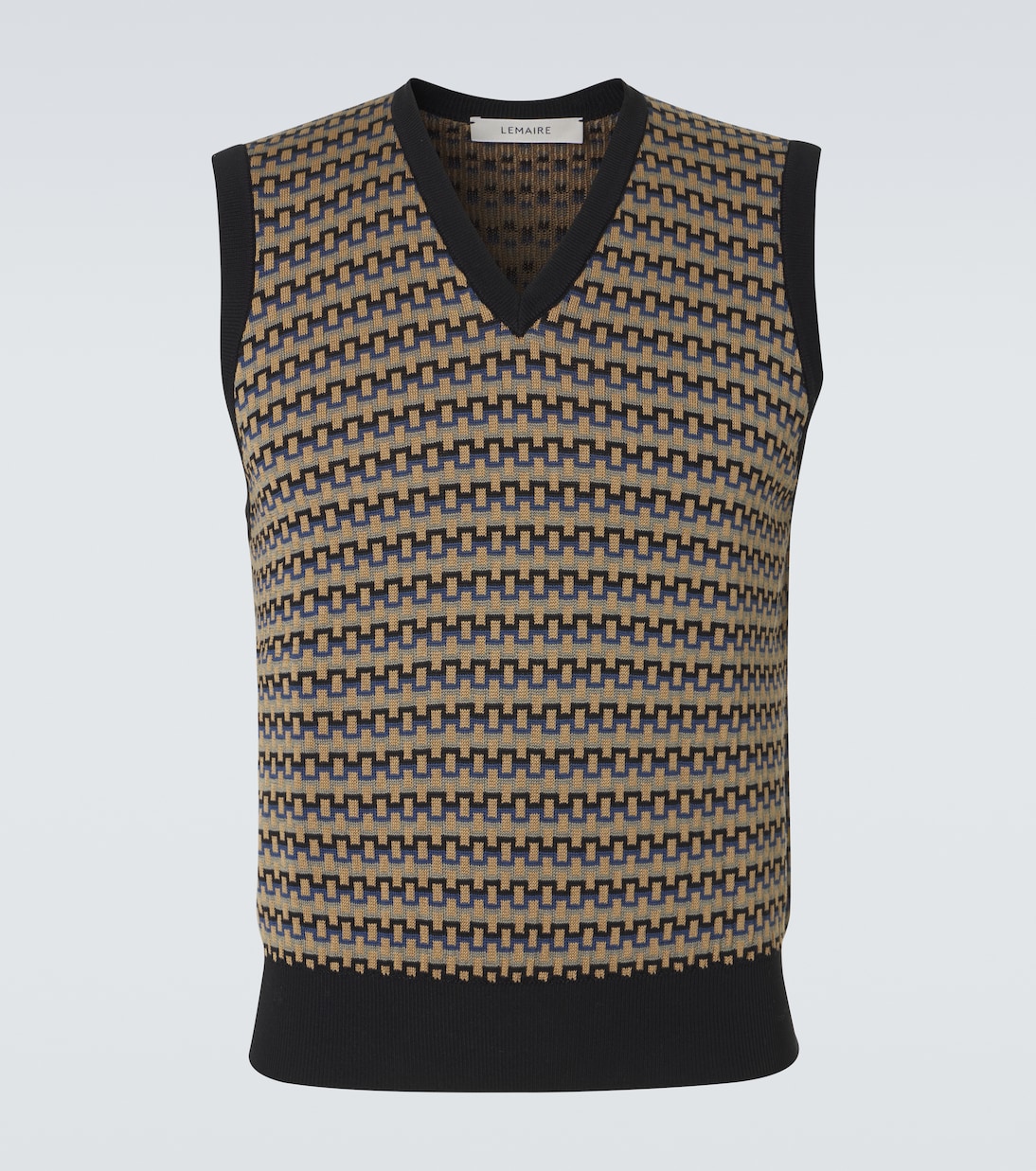 Cotton jacquard sweater vest | Lemaire