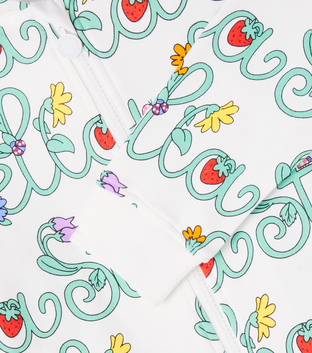 Printed cotton jersey zip-up hoodie | Stella McCartney Kids