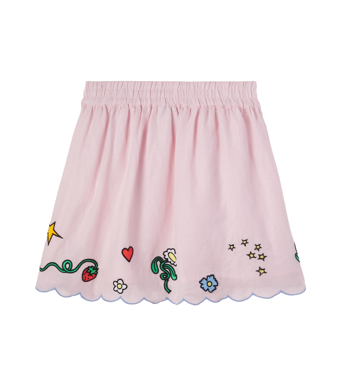 Jupe brodée en lin et coton | Stella McCartney Kids