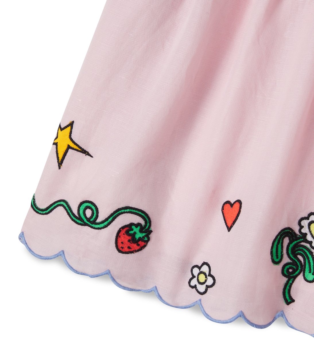 Jupe brodée en lin et coton | Stella McCartney Kids