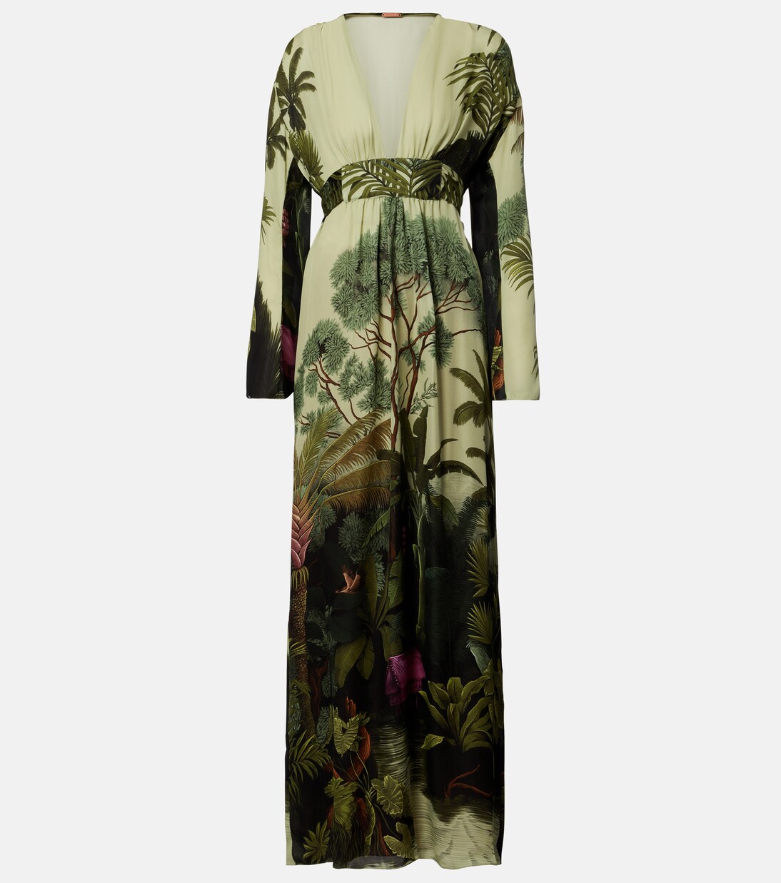 Robe longue en soie imprimée | Johanna Ortiz