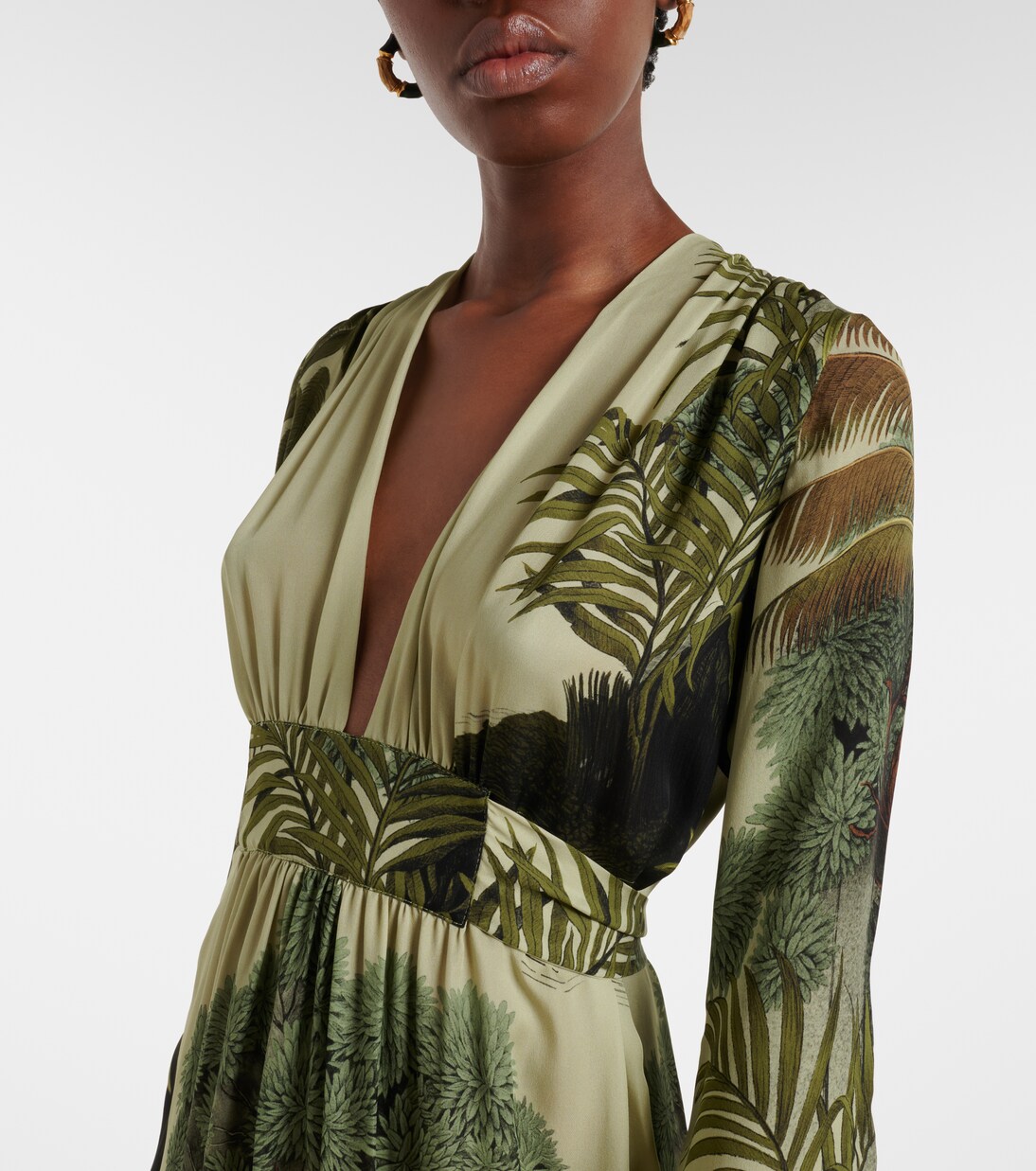 Robe longue en soie imprimée | Johanna Ortiz