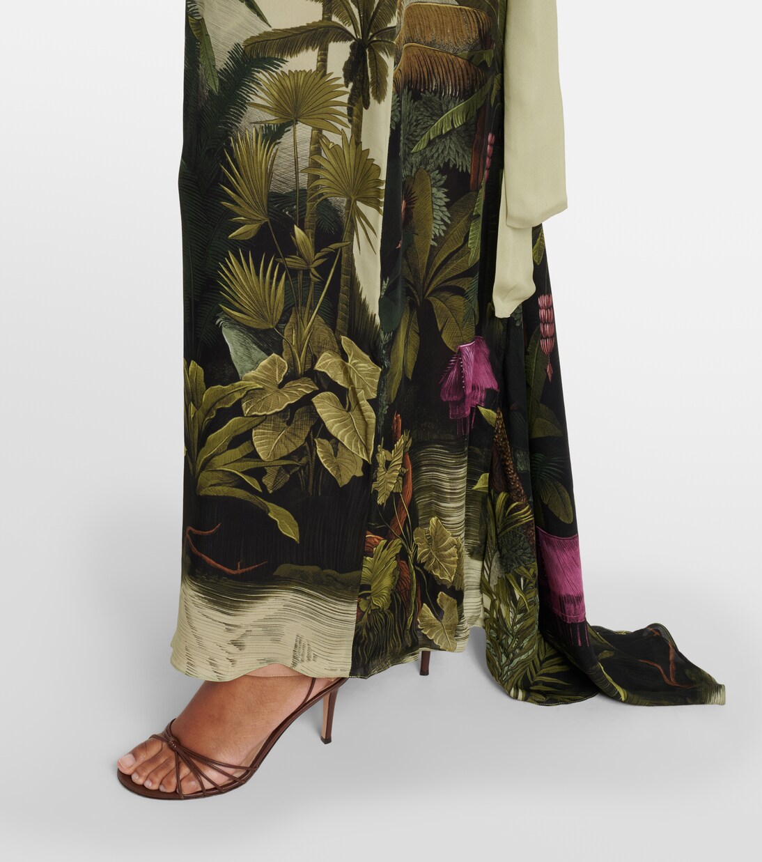 Robe longue en soie imprimée | Johanna Ortiz