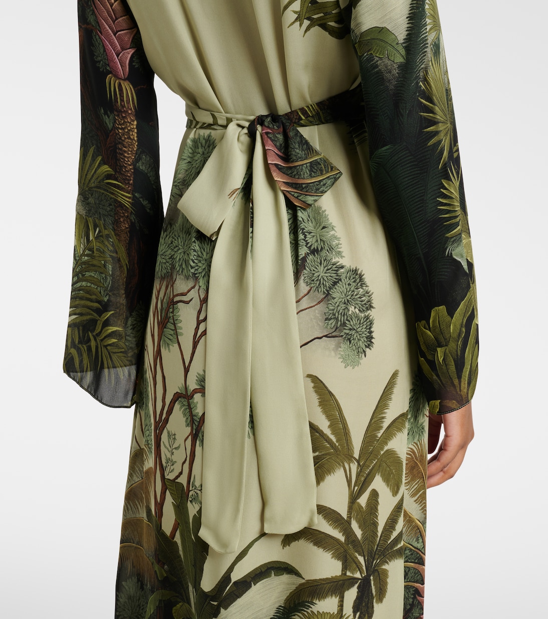 Robe longue en soie imprimée | Johanna Ortiz