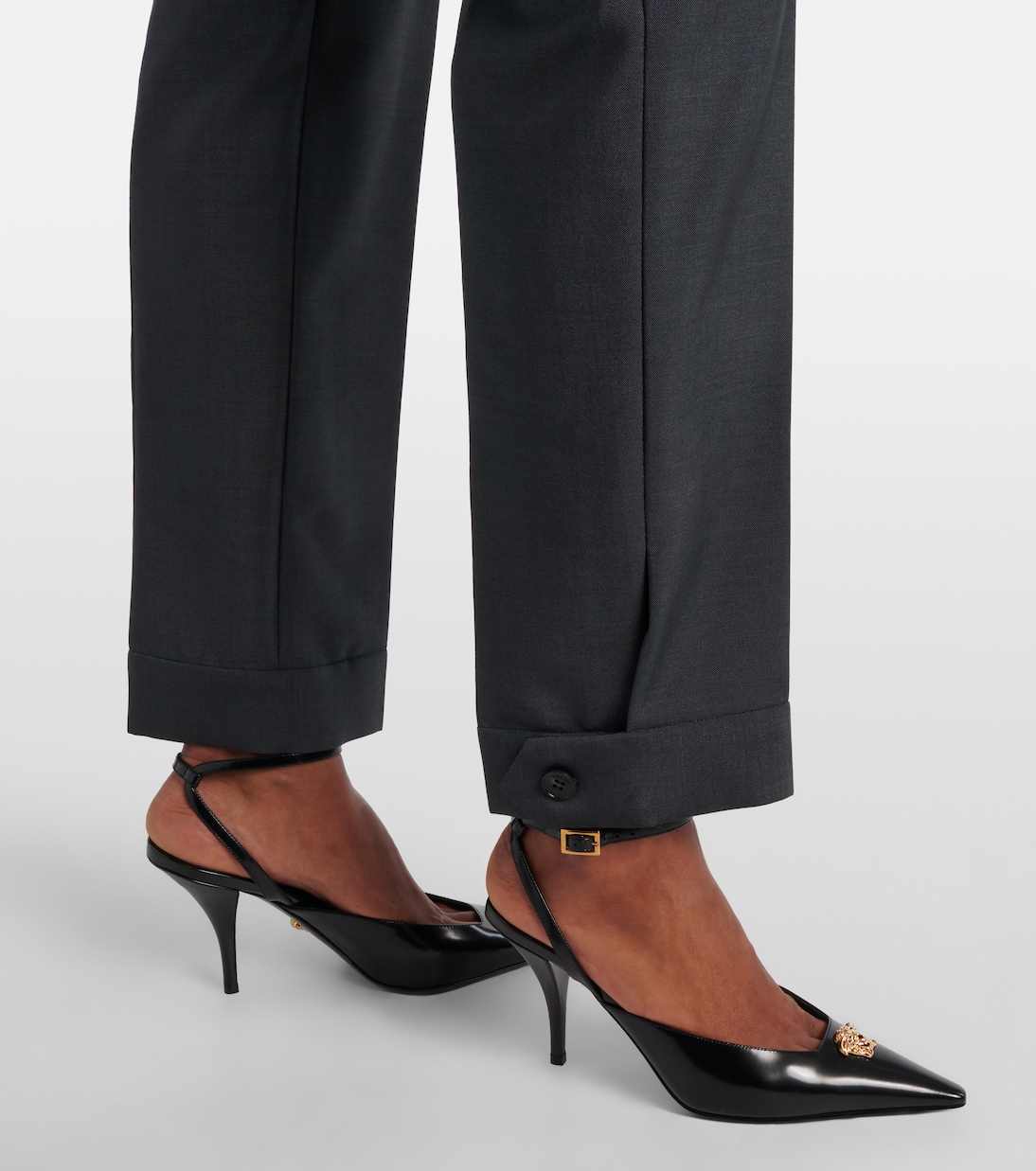 Wool and mohair tapered pants | Versace