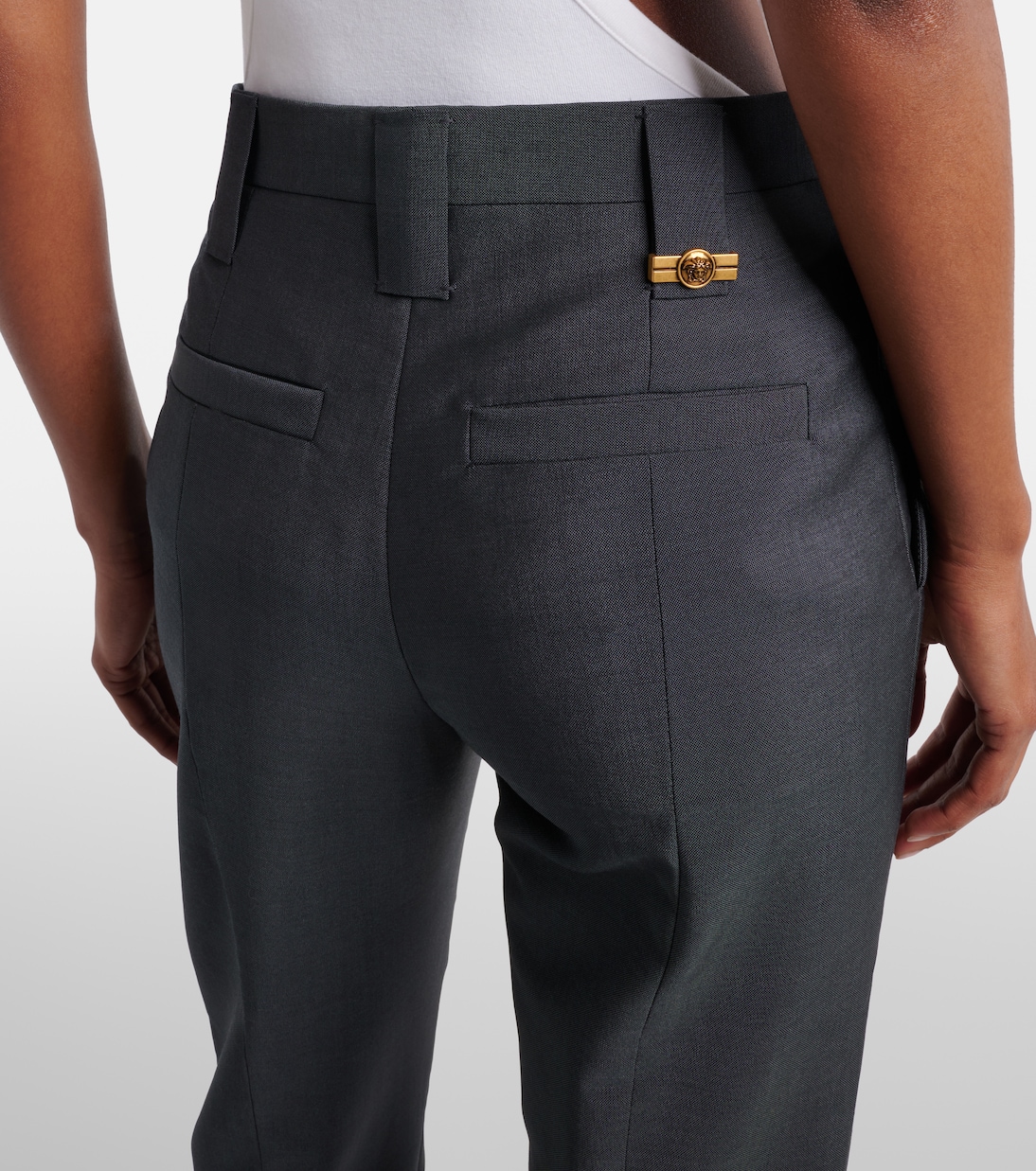 Wool and mohair tapered pants | Versace