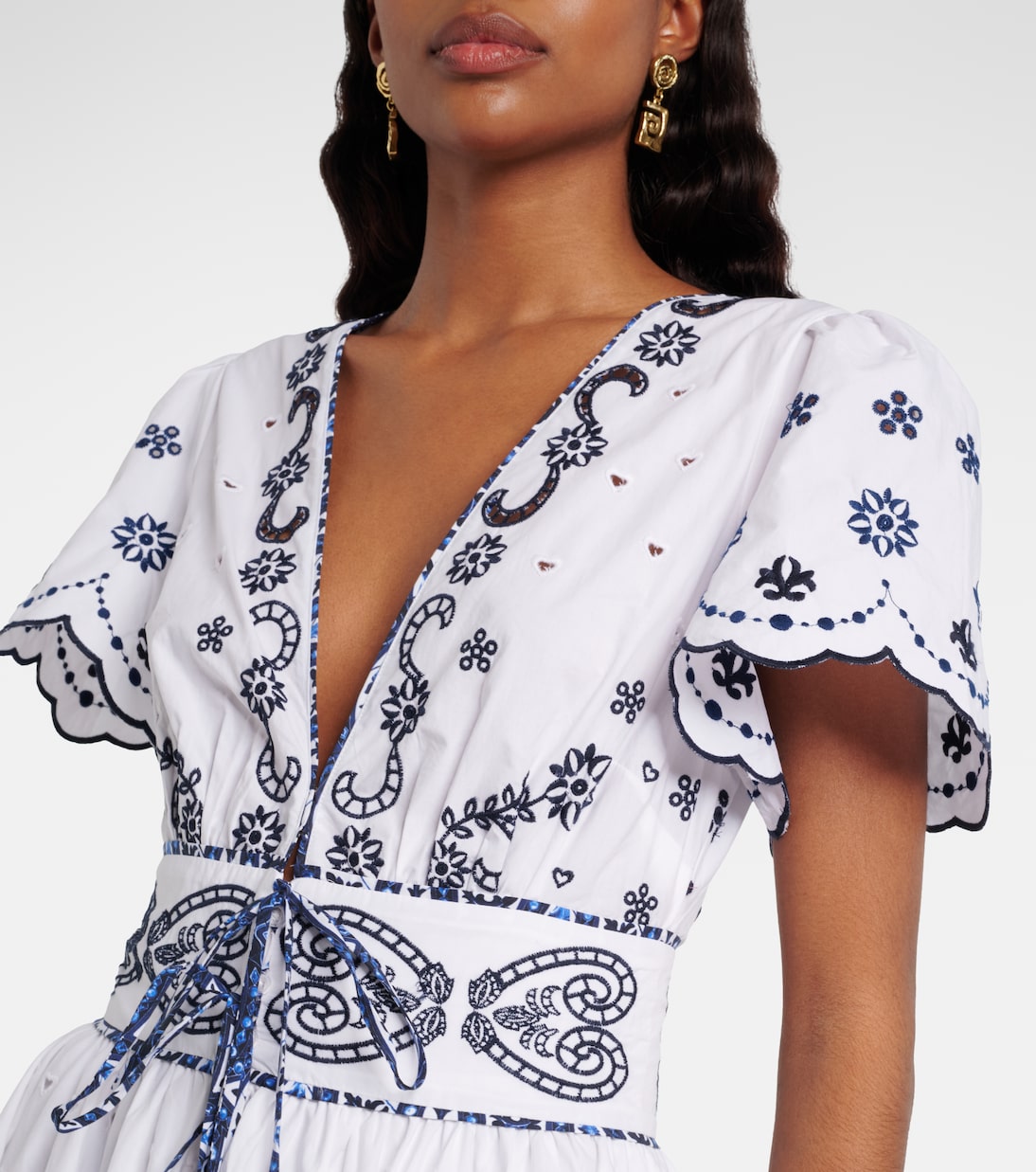 Embroidered cotton minidress | Camilla