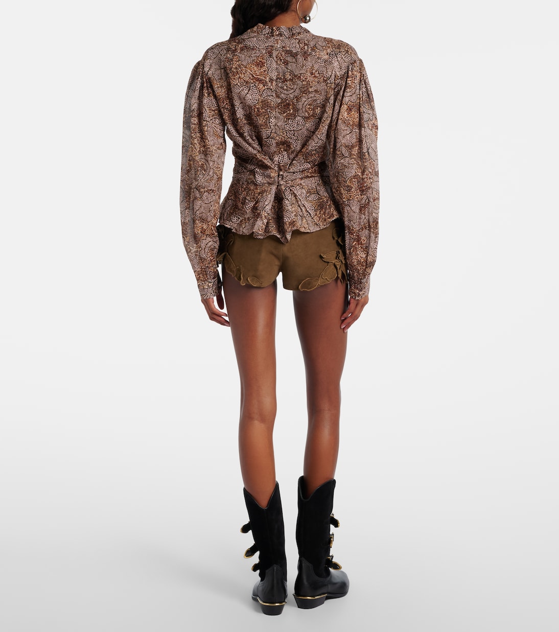 Kevana floral-appliqué suede shorts | Isabel Marant