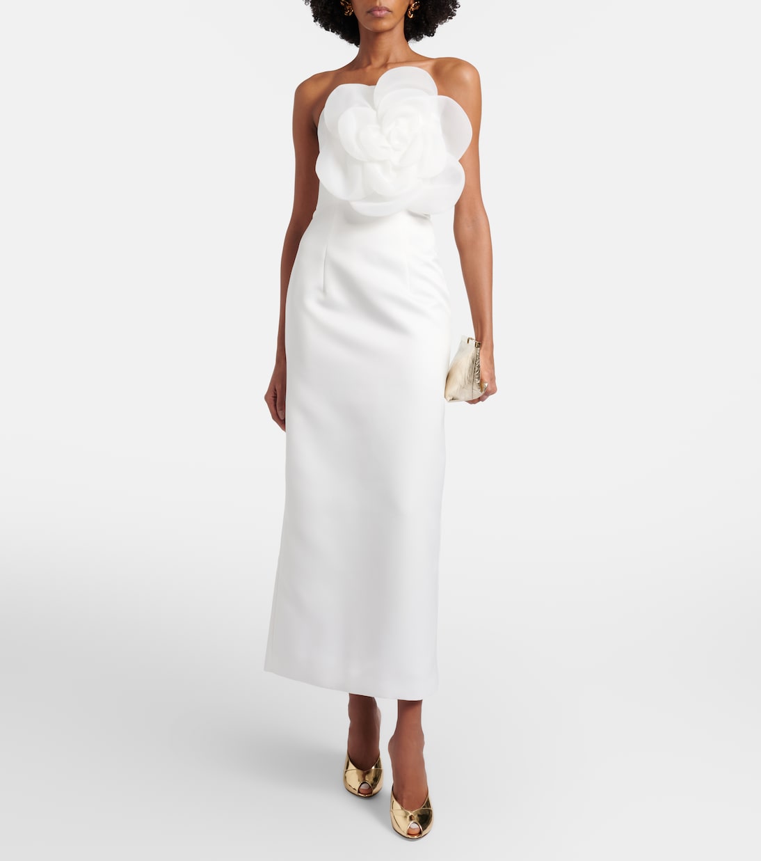 Floral-appliqué maxi dress | Leo Lin