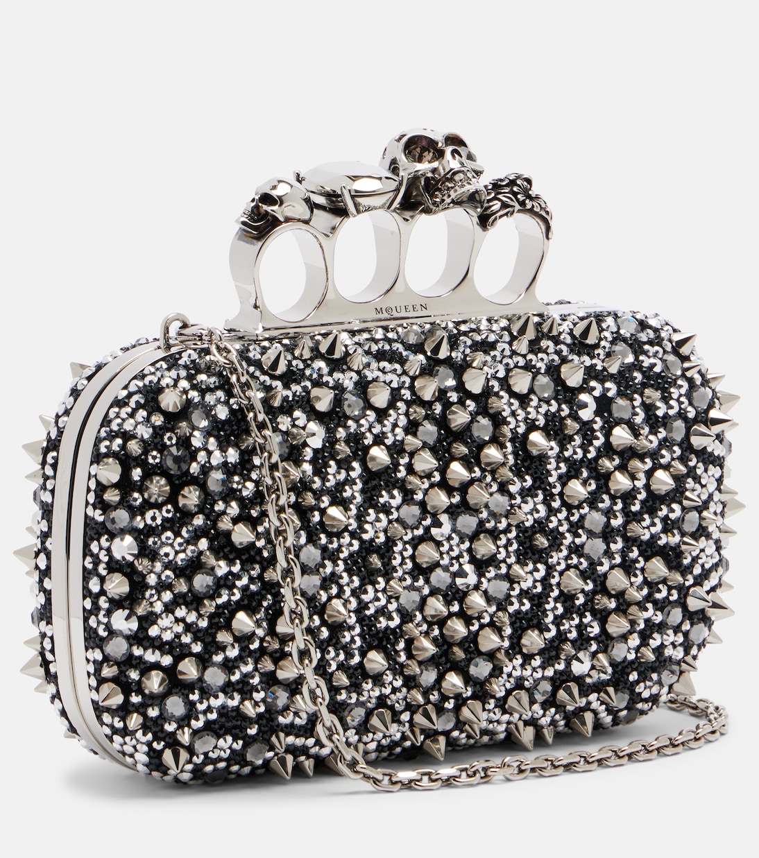 Knuckle embellished clutch | McQueen