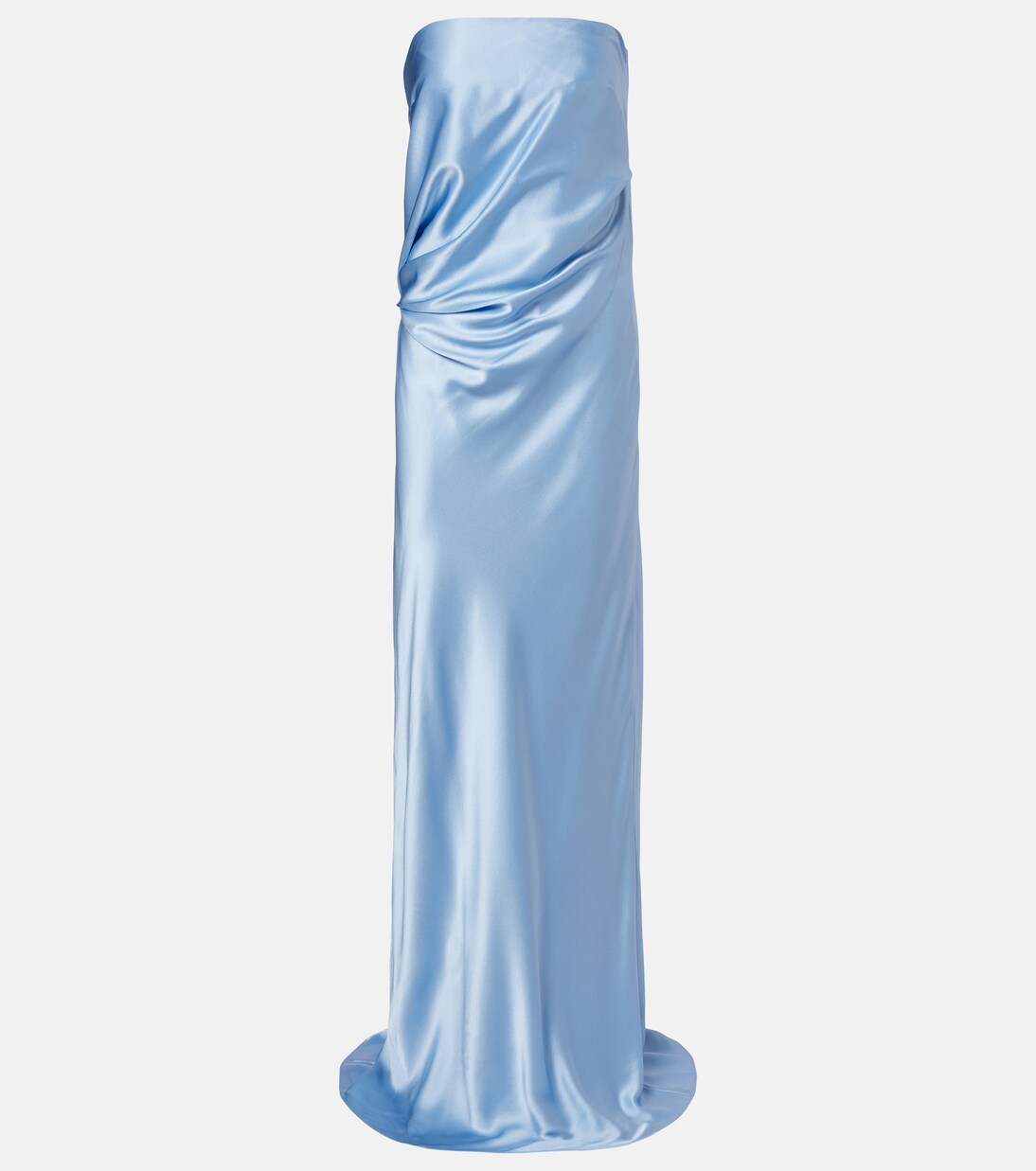 Draped silk charmeuse bustier gown | The Sei
