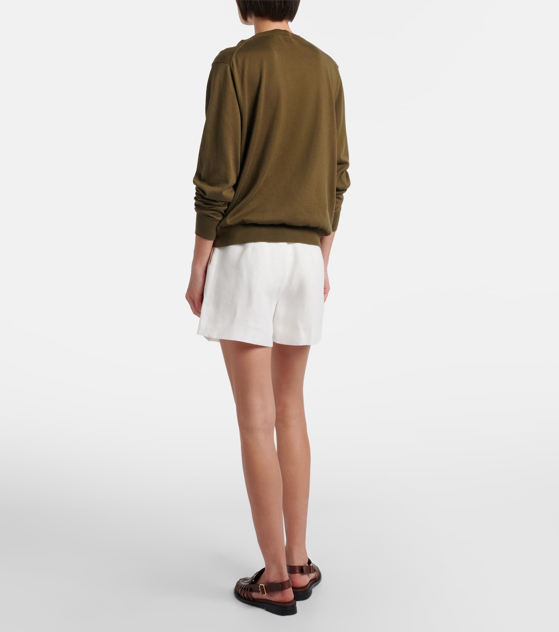 Denise belted linen shorts | Ralph Lauren Collection