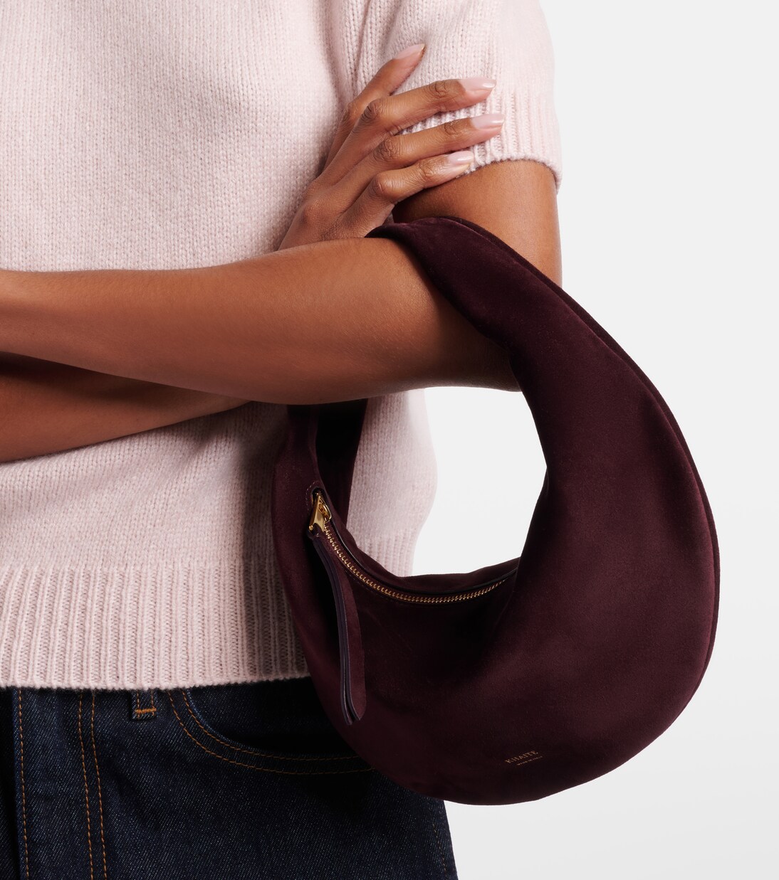 Olivia Mini suede shoulder bag | Khaite