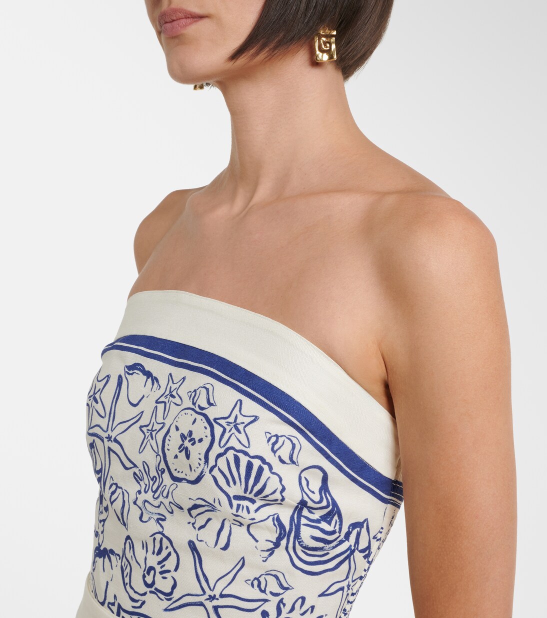 Darbie printed linen-blend minidress | Simkhai