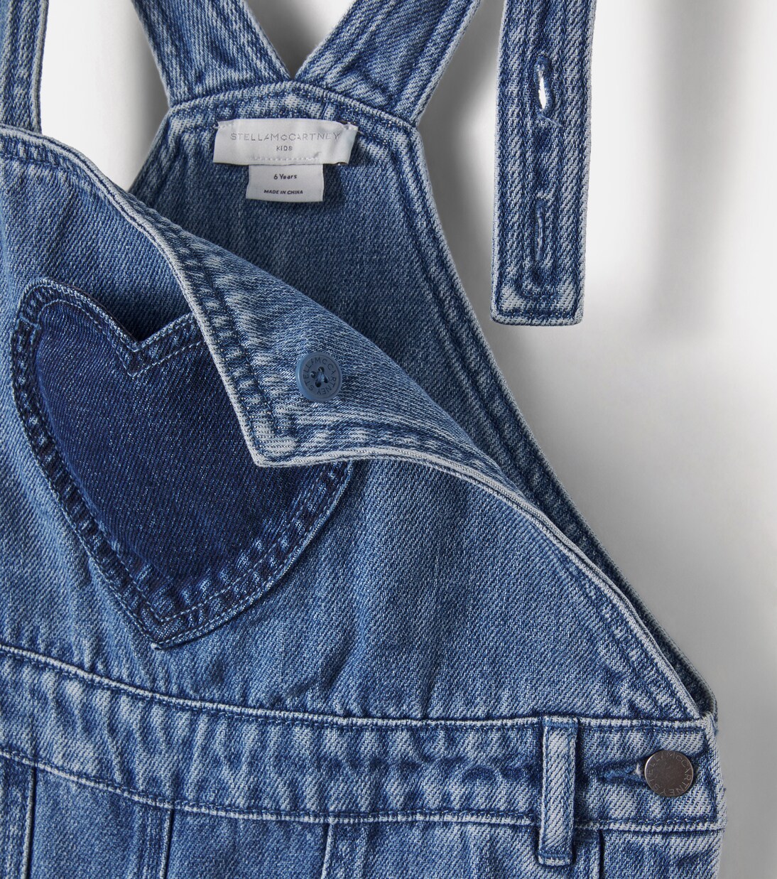 Salopette di jeans con patch | Stella McCartney Kids