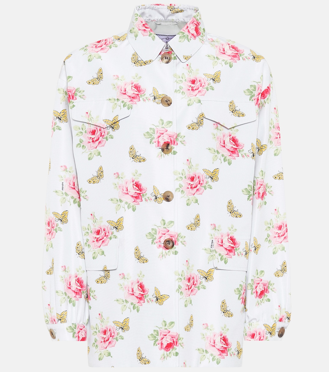 Printed silk jacket | Prada