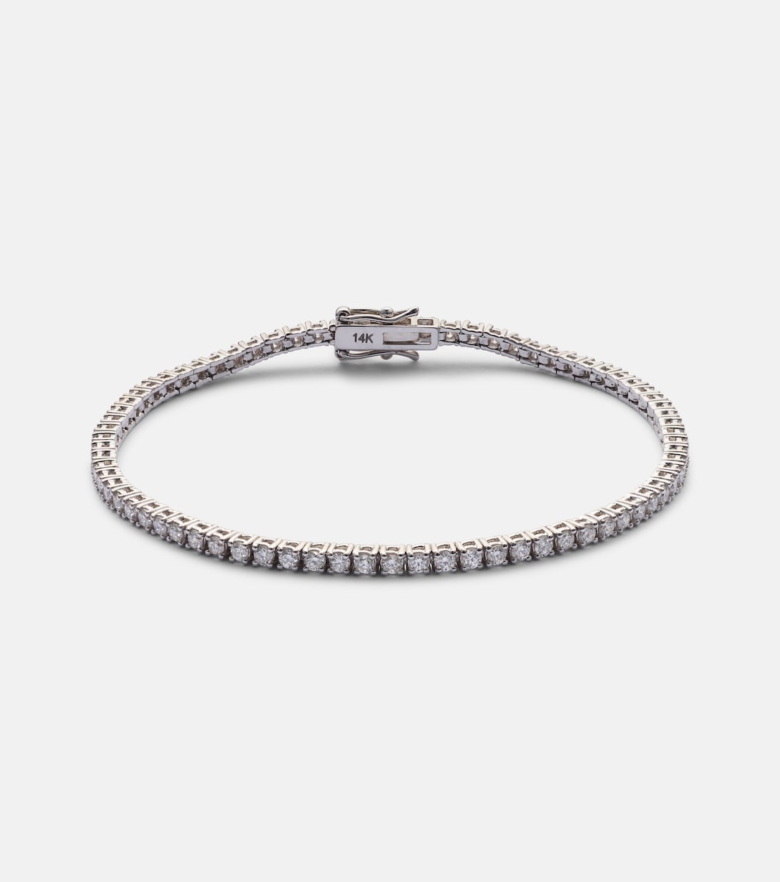 Bracelet Tennis en or blanc 14 ct | Sydney Evan