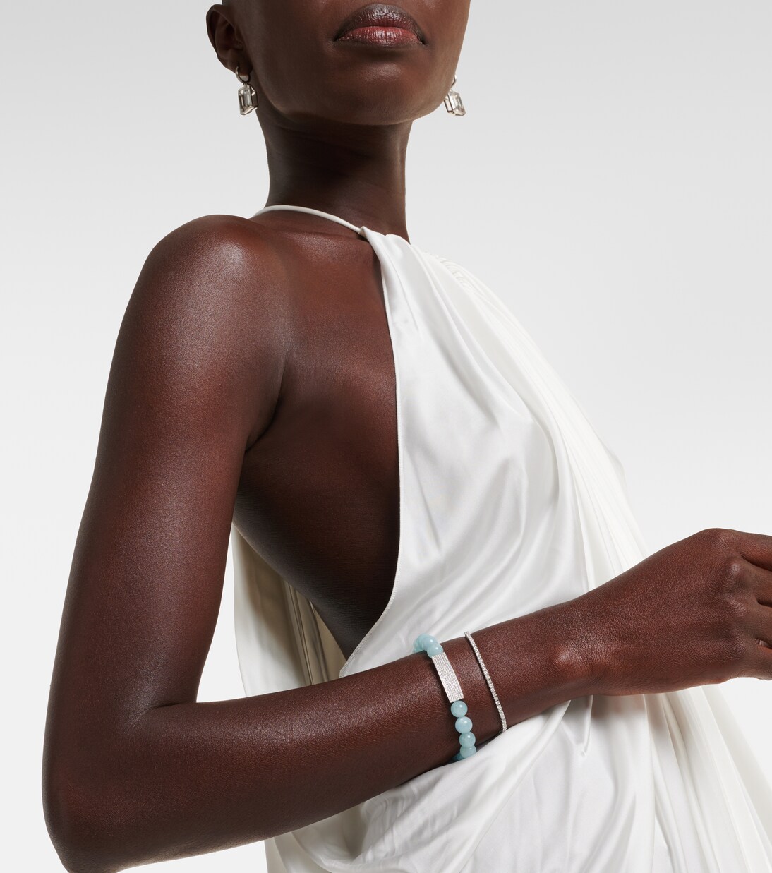 Bracelet Tennis en or blanc 14 ct | Sydney Evan