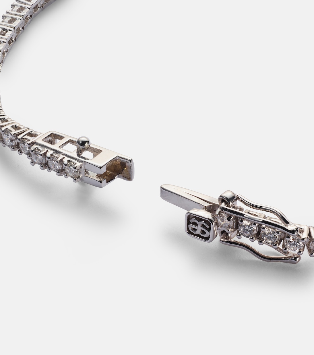 Bracelet Tennis en or blanc 14 ct | Sydney Evan