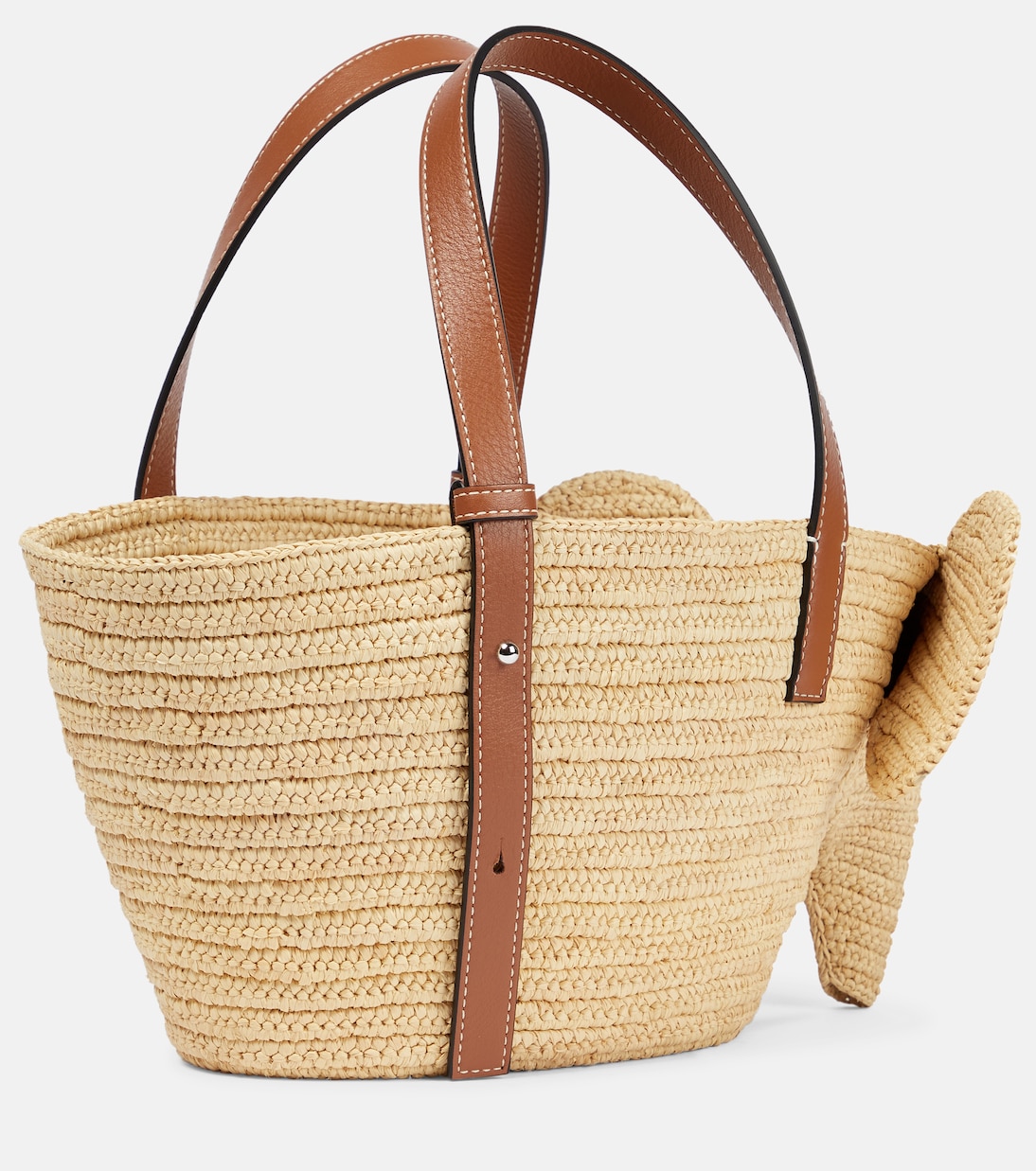 Elephant Small raffia basket bag | Loewe