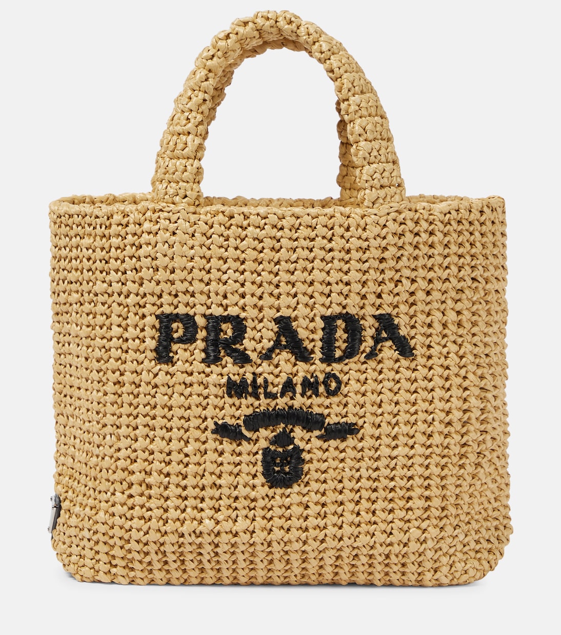 Logo raffia shopper | Prada