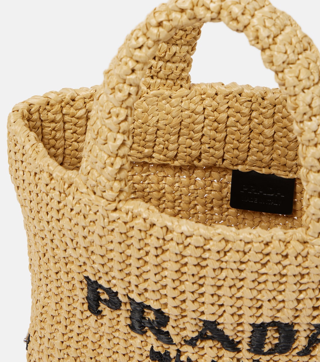 Logo raffia shopper | Prada