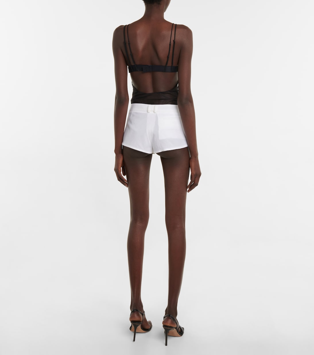 Low-rise wool minishorts | Nensi Dojaka