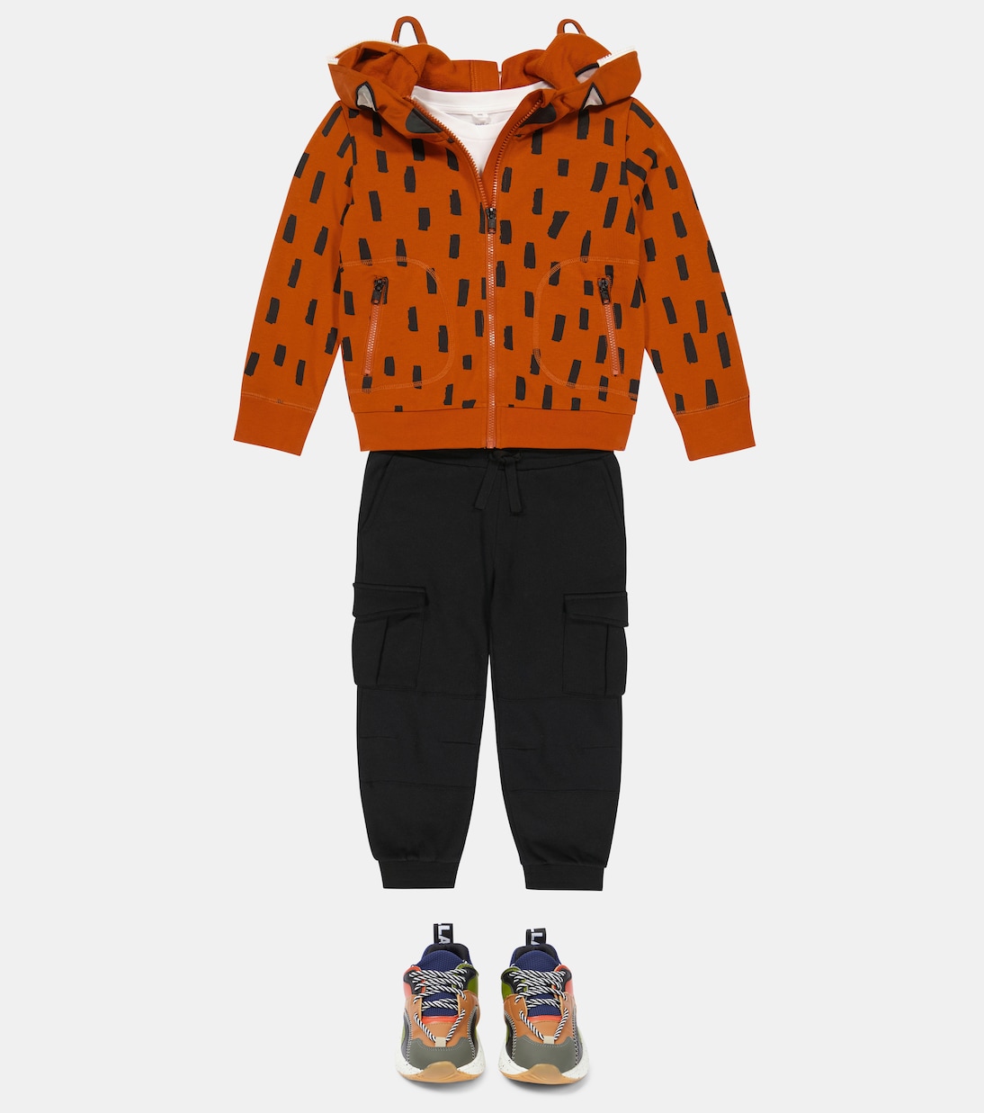 Felpa in cotone con stampa e cappuccio | Stella McCartney Kids