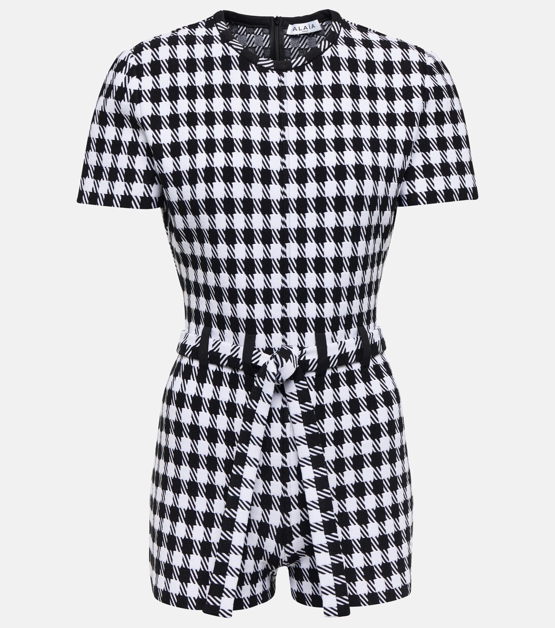 Checked jacquard playsuit | Alaïa