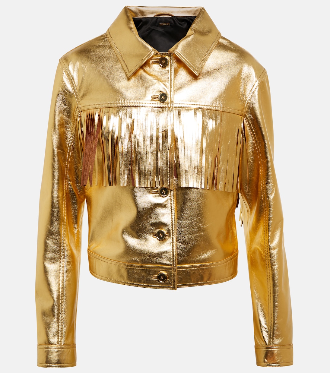 Jacke aus Metallic-Leder | Dodo Bar Or