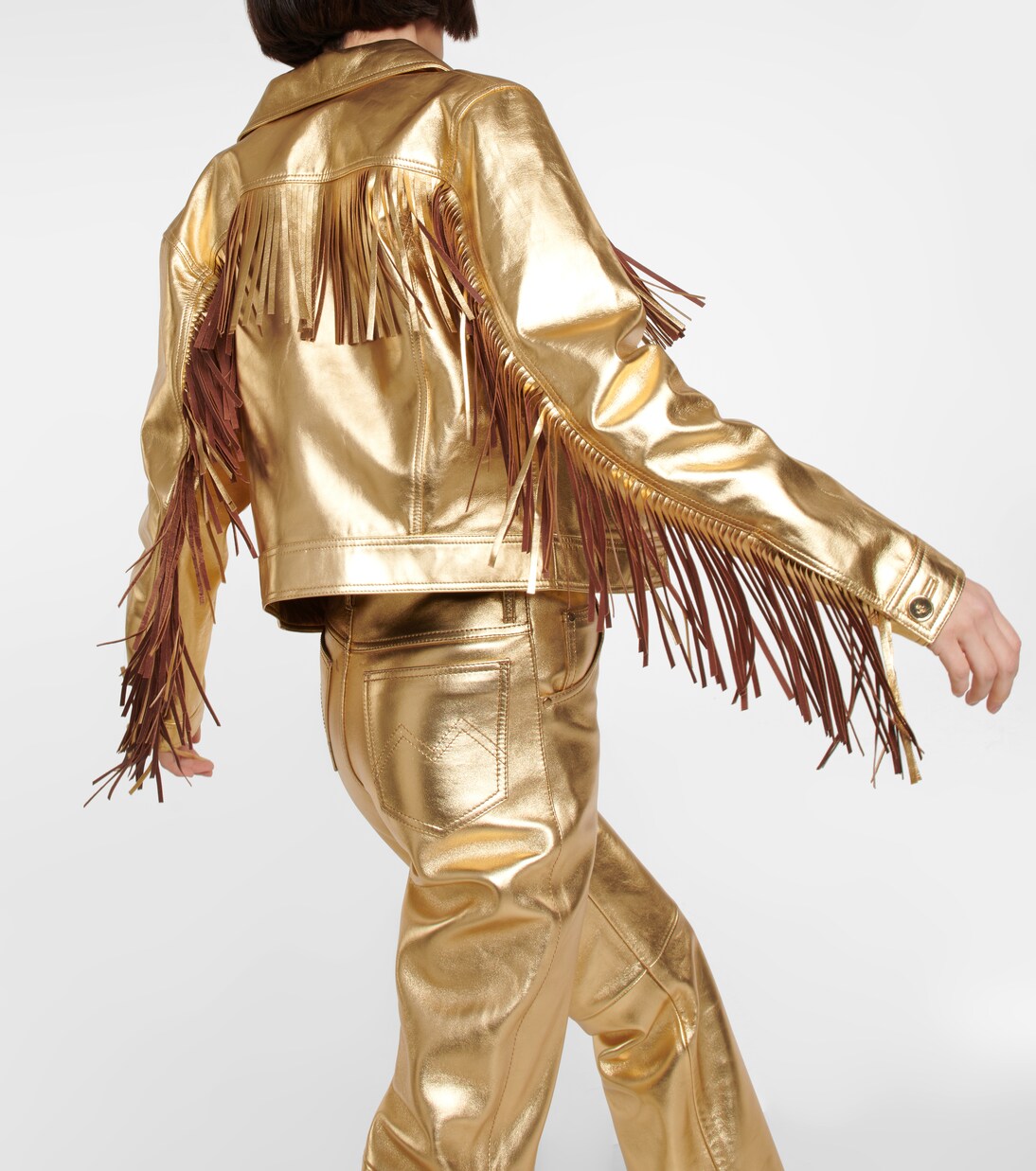 Jacke aus Metallic-Leder | Dodo Bar Or