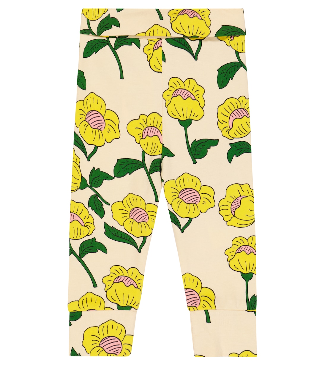 Baby Flowers cotton-blend leggings | Mini Rodini