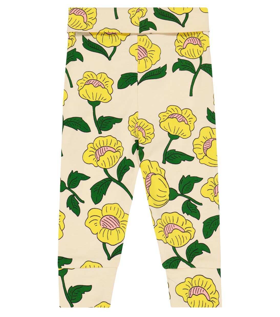 Baby Flowers cotton-blend leggings | Mini Rodini