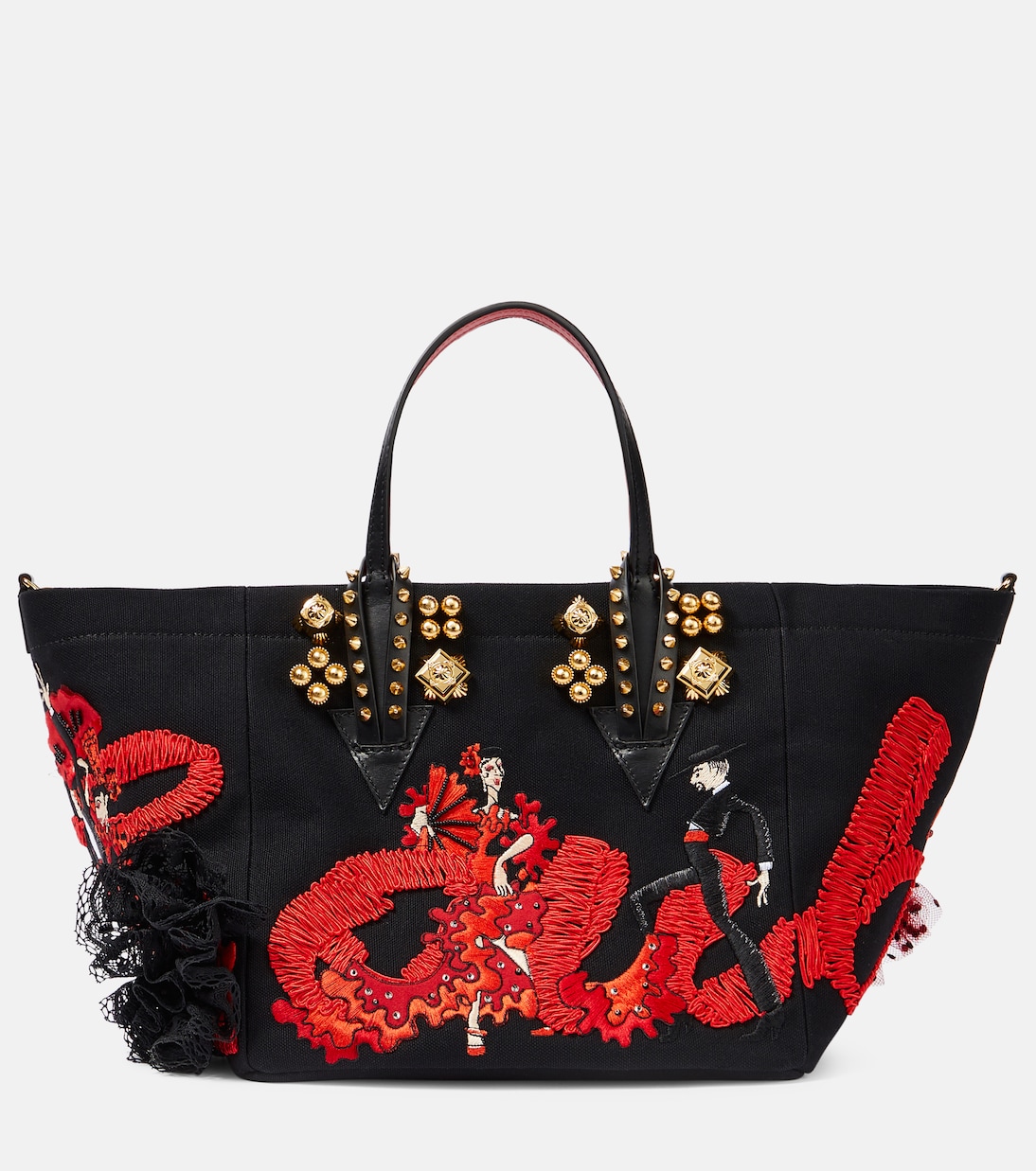 x Rossy de Palma Flamencaba Small embroidered tote bag | Christian Louboutin